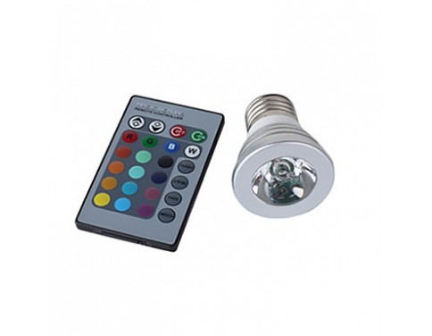 Free Shipping  E27 3W 150LM RGB Light LED Spot Bulb (110-240V)